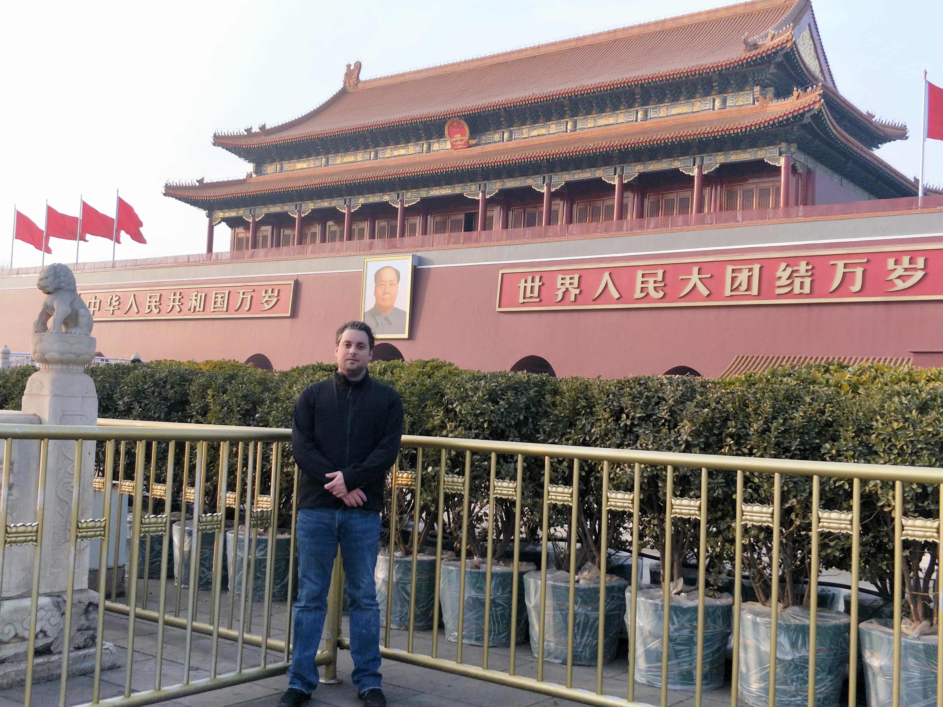 Eric Nielson at Tiananmen Square, Beijing